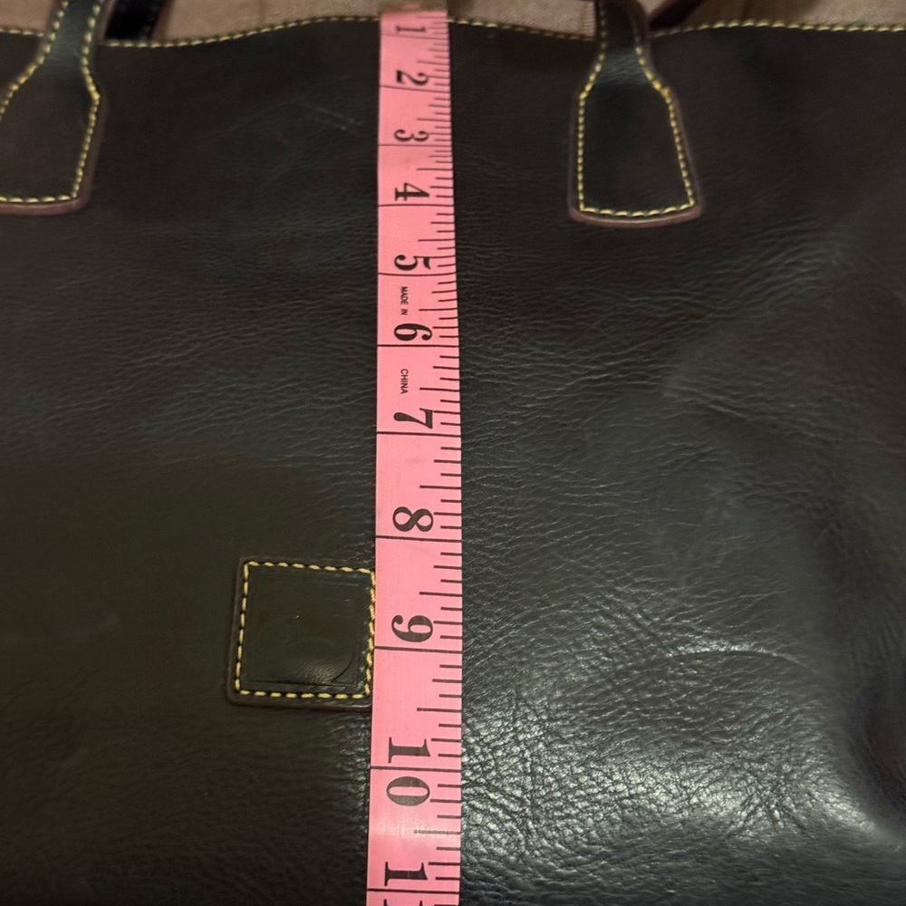 Dooney & Bourke Dark Navy Leather Tote Bag - Picture 7 of 8